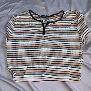 striped crop top